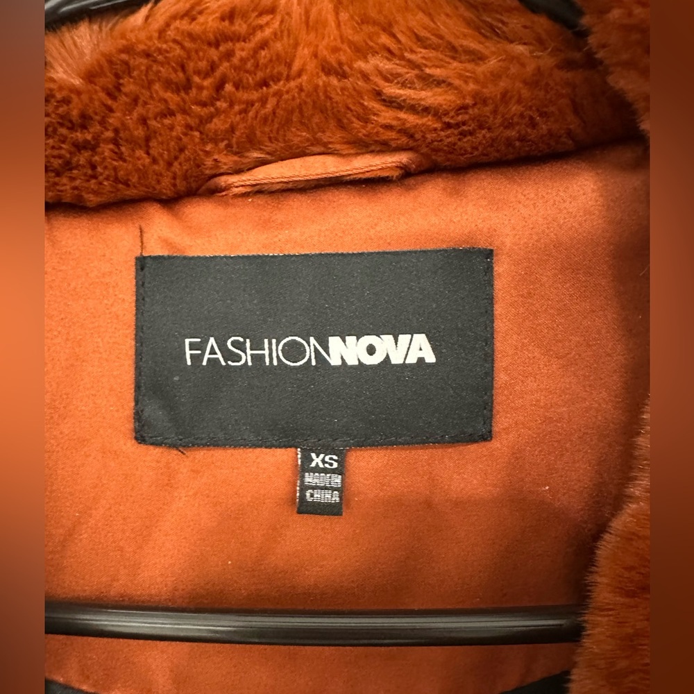 Fashion Nova Luxury Brown Faux Fur Coat View 5